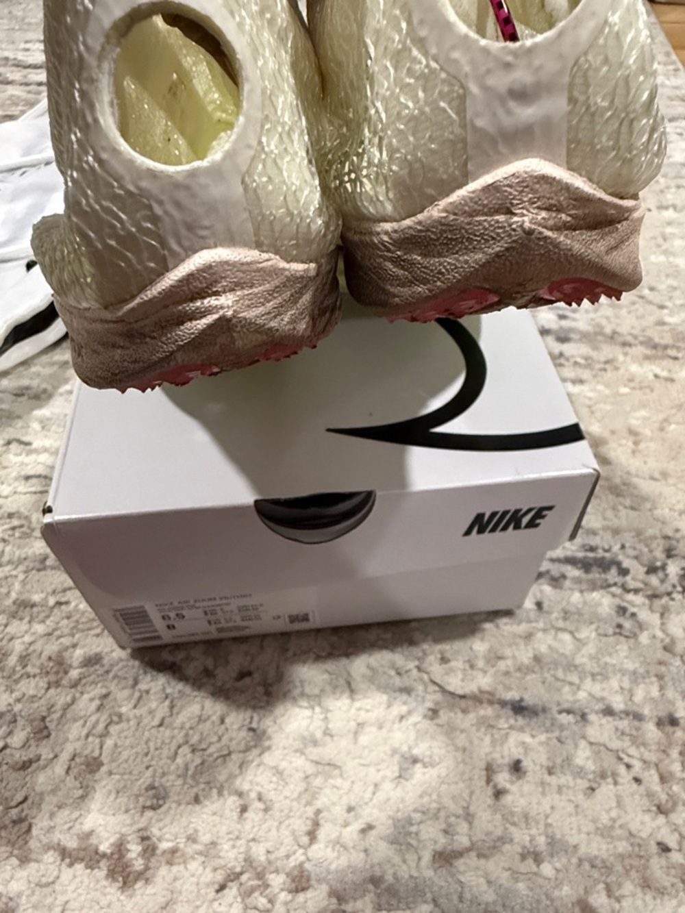 Nike track Shoes - Neon Yellow with Pink Swoosh - Picture 5 of 8